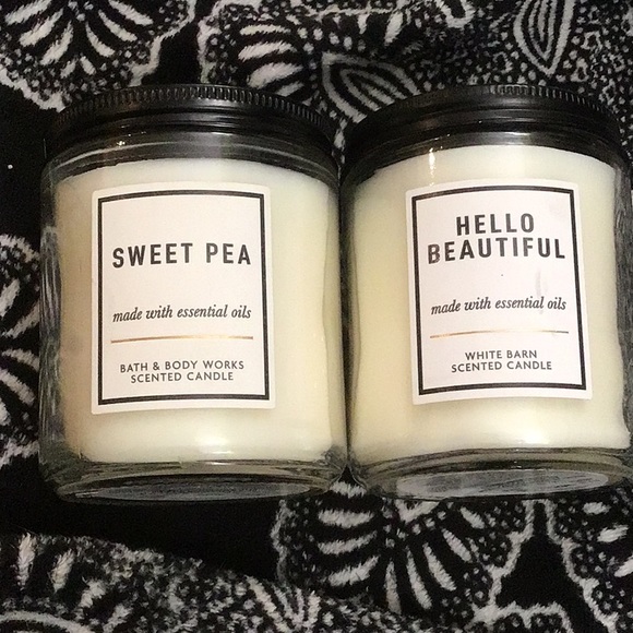 Bath & Body Works Other - Bath and body works sweet pea and hello beautiful single wicks
